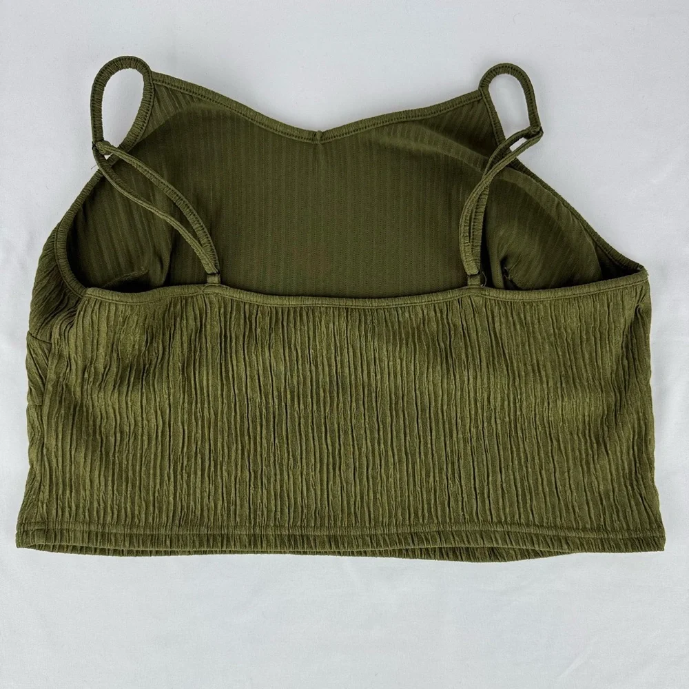 NWOT SHEIN 2 Piece Crop Top and Skirt Set in Army Green - Picture 5 of 5